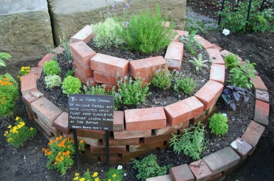 Spiral herb garden